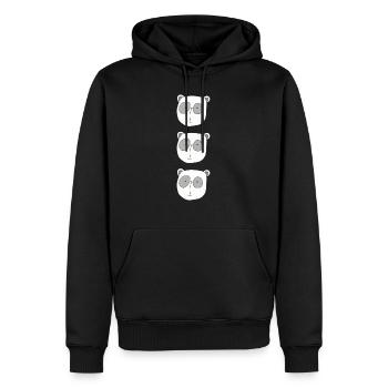 Koala Bear Triple - Sweat à capuche Premium bio Homme - noir - Devant - Nico (187cm)