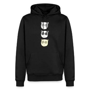 Frères Koala - Sweat à capuche Premium bio Homme - noir - Devant - Nico (187cm)