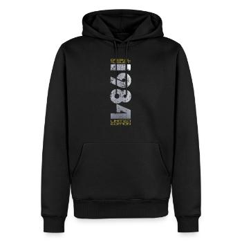 40th Birthday Original August 1984 Vintage 1984 - Men’s Premium Organic Hoodie - black - Front - Nico (187cm)