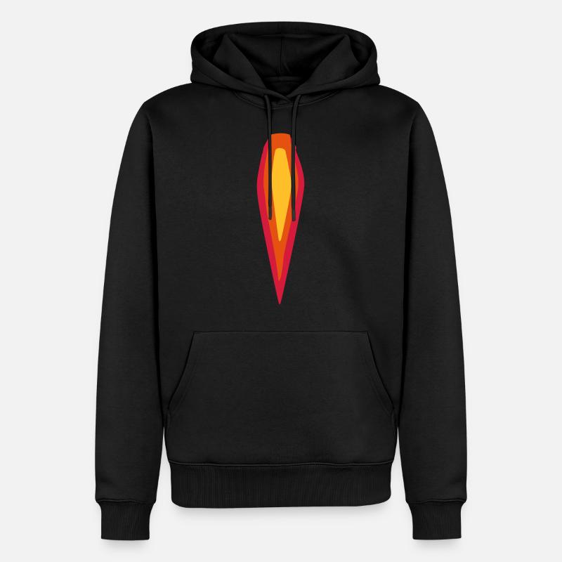 flamme - Sweat à capuche Premium bio Homme - noir