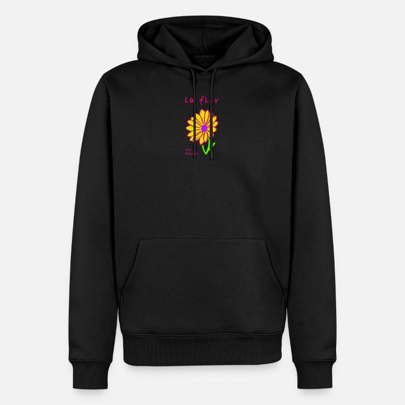 Die Blume auf Spanisch - Männer Premium Bio Hoodie - Schwarz