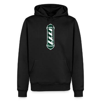 Barberpole Stange Barber - Männer Premium Bio Hoodie - Schwarz - Vorne - Nico (187cm)