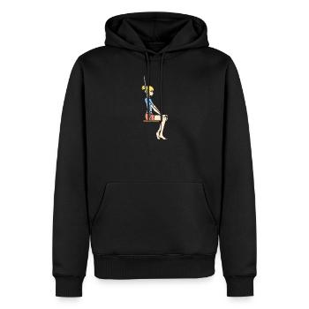 Physique Physicien Professeur de sciences Drôle de dicton - Sweat à capuche Premium bio Homme - noir - Devant - Nico (187cm)