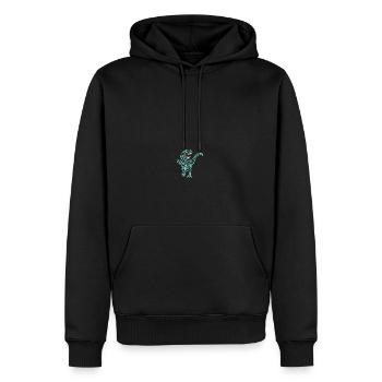 Frère frère frère Brother I cadeau - Sweat à capuche Premium bio Homme - noir - Devant - Nico (187cm)