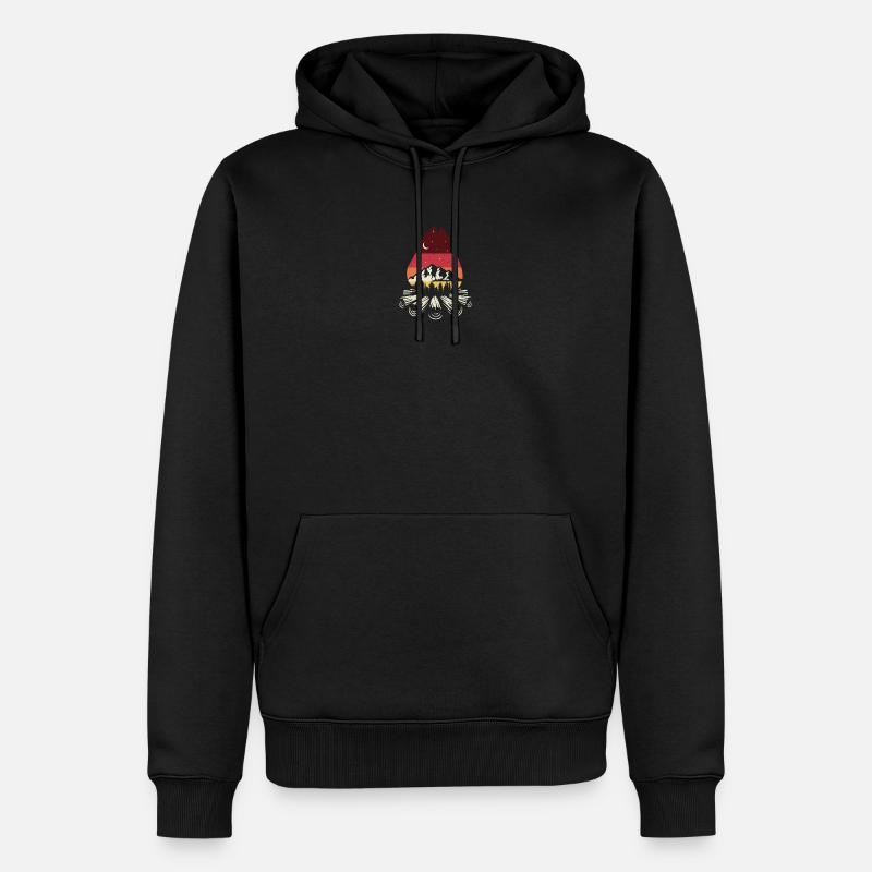 Feu de camp Sunset Pines - Sweat à capuche Premium bio Homme - noir