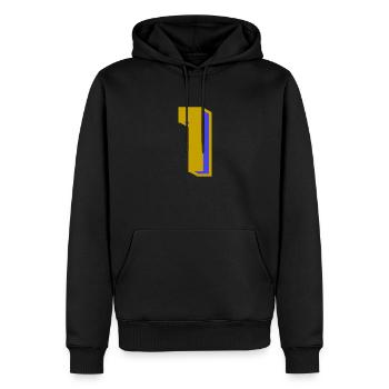1 - Sweat à capuche Premium bio Homme - noir - Devant - Nico (187cm)