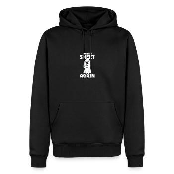 Womens Not That Sheet Again Ghost Retro Halloween - Männer Premium Bio Hoodie - Schwarz - Vorne - Nico (187cm)