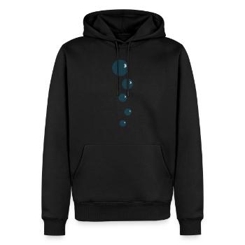 Bubbles Wasserperlen - Männer Premium Bio Hoodie - Schwarz - Vorne - Nico (187cm)