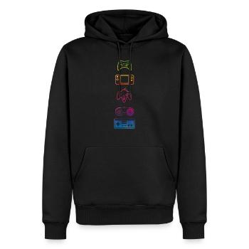 Classic Gaming controllers - Men’s Premium Organic Hoodie - black - Front - Nico (187cm)
