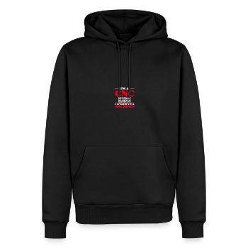Mechaniker CNC-Bediener CNC-Fräser - Männer Premium Bio Hoodie - Schwarz - Vorne - Nico (187cm)