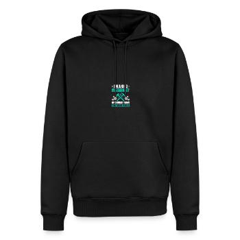Mechaniker CNC-Bediener CNC-Fräser - Männer Premium Bio Hoodie - Schwarz - Vorne - Nico (187cm)