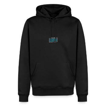 Directeur - Sweat à capuche Premium bio Homme - noir - Devant - Nico (187cm)