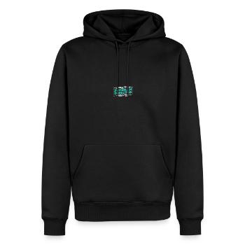 Directeur - Sweat à capuche Premium bio Homme - noir - Devant - Nico (187cm)