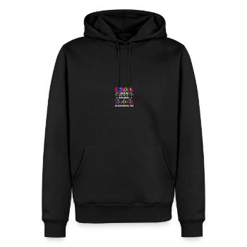 Psychologue scolaire de psychologie - Sweat à capuche Premium bio Homme - noir - Devant - Nico (187cm)