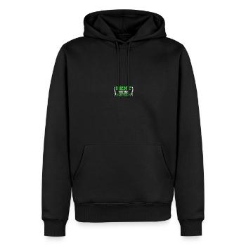 Récupération après une chirurgie du dos Scoliose-Bewus - Sweat à capuche Premium bio Homme - noir - Devant - Nico (187cm)