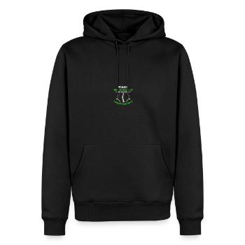 Récupération après une chirurgie du dos Scoliose-Bewus - Sweat à capuche Premium bio Homme - noir - Devant - Nico (187cm)