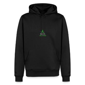 Récupération après une chirurgie du dos Scoliose-Bewus - Sweat à capuche Premium bio Homme - noir - Devant - Nico (187cm)