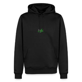 Récupération après une chirurgie du dos Scoliose-Bewus - Sweat à capuche Premium bio Homme - noir - Devant - Nico (187cm)