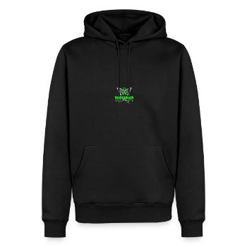 Récupération après une chirurgie du dos Scoliose-Bewus - Sweat à capuche Premium bio Homme - noir - Devant - Nico (187cm)