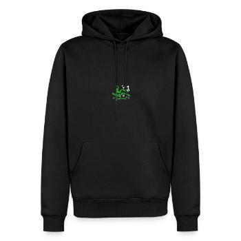 Récupération après une chirurgie du dos Scoliose-Bewus - Sweat à capuche Premium bio Homme - noir - Devant - Nico (187cm)