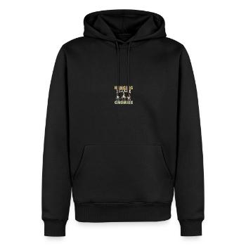 Gnomies Jardinage Gnome de jardin - Sweat à capuche Premium bio Homme - noir - Devant - Nico (187cm)