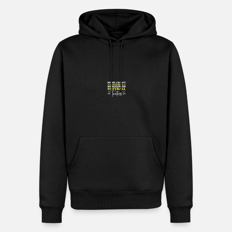 Softball-Trainerin - Männer Premium Bio Hoodie - Schwarz