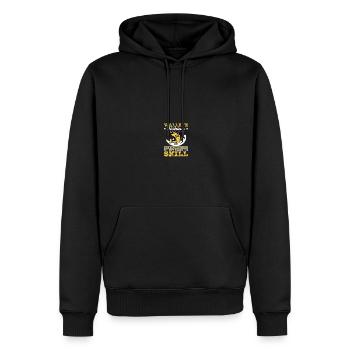 Chasseur de doré jaune Pêche au doré - Sweat à capuche Premium bio Homme - noir - Devant - Nico (187cm)
