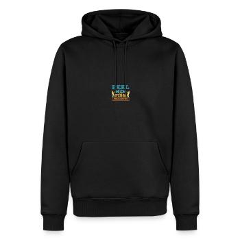 Chasseur de doré jaune Pêche au doré - Sweat à capuche Premium bio Homme - noir - Devant - Nico (187cm)