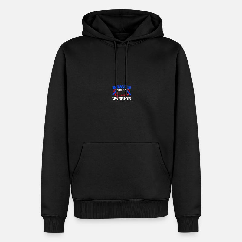 Angeborener Herzfehler CHD-Bewusstsein - Männer Premium Bio Hoodie - Schwarz