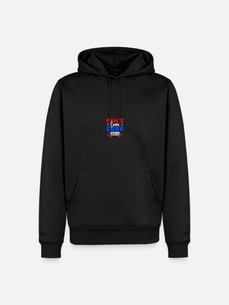Angeborener Herzfehler CHD-Bewusstsein - Männer Premium Bio Hoodie - Schwarz