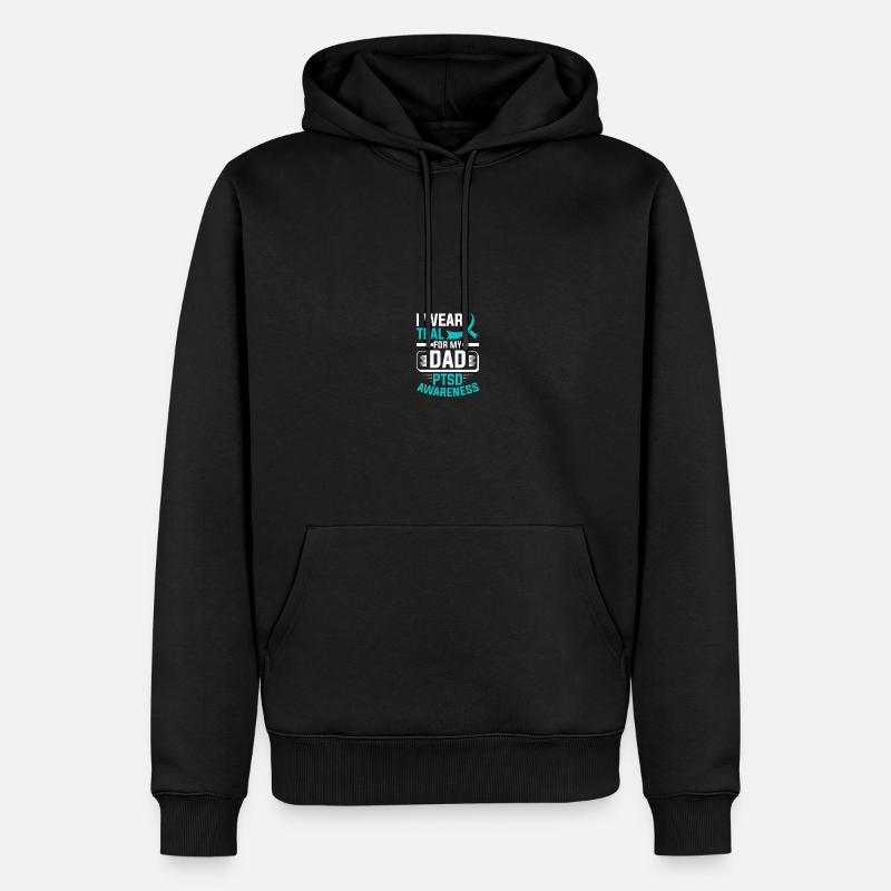 Sensibilisation au TSPT - Sweat à capuche Premium bio Homme - noir