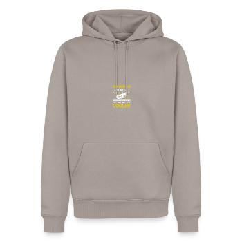 Tiefes Blech Marschieren Bariton Euphonium - Männer Premium Bio Hoodie - Taupe - Vorne - Nico (187cm)