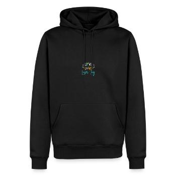 Lasertag Laser Tag - Men’s Premium Organic Hoodie - black - Front - Nico (187cm)