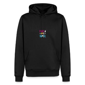 Majorette danseuse tambour-major - Sweat à capuche Premium bio Homme - noir - Devant - Nico (187cm)