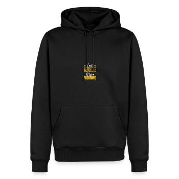 Fußbodenverlegung Fußbodenverleger Bauunternehmer - Männer Premium Bio Hoodie - Schwarz - Vorne - Nico (187cm)