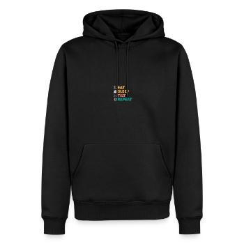 Joueur de flipper Flipper - Sweat à capuche Premium bio Homme - noir - Devant - Nico (187cm)