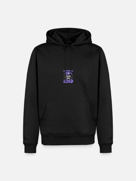Proud gymnastics mom - Men’s Premium Organic Hoodie - black