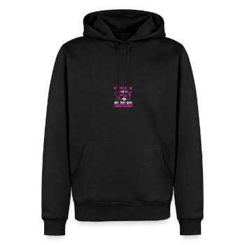 Soeur de l’USIN - Sweat à capuche Premium bio Homme - noir - Devant - Nico (187cm)