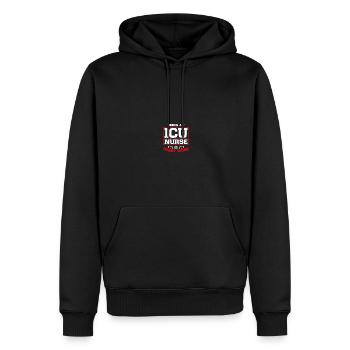 Krankenschwester Intensivpflege ICU - Männer Premium Bio Hoodie - Schwarz - Vorne - Nico (187cm)