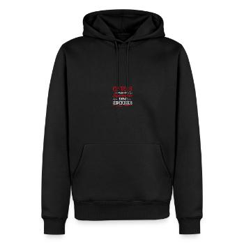 Service d’urgence Technicien URGENCE ER Tech - Sweat à capuche Premium bio Homme - noir - Devant - Nico (187cm)