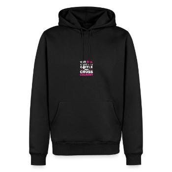 Ski de fond Coureurs Ski de fond - Sweat à capuche Premium bio Homme - noir - Devant - Nico (187cm)