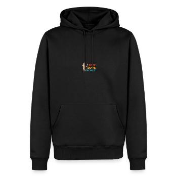 Chef scout - Sweat à capuche Premium bio Homme - noir - Devant - Nico (187cm)