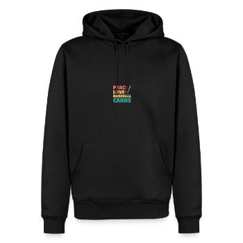 Baseball Card Collector Baseball Card - Sweat à capuche Premium bio Homme - noir - Devant - Nico (187cm)