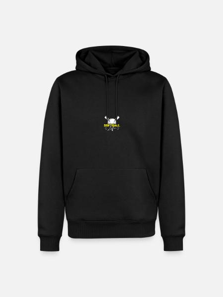Baseball Softball Maman - Sweat à capuche Premium bio Homme - noir