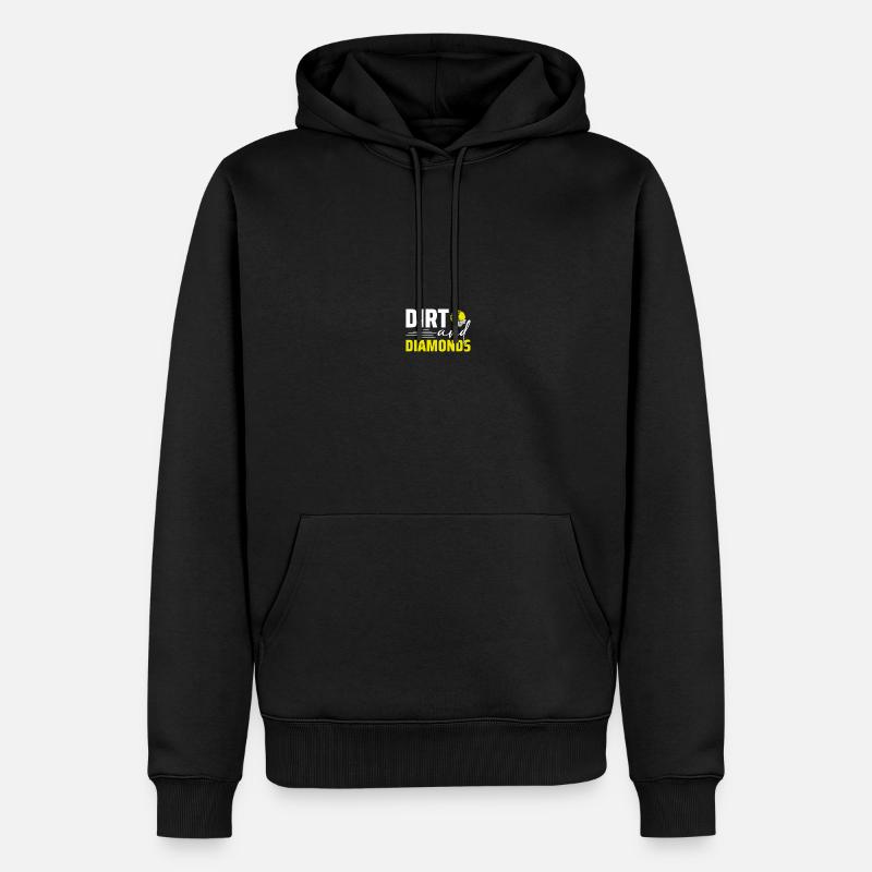 Baseball Softball Maman - Sweat à capuche Premium bio Homme - noir