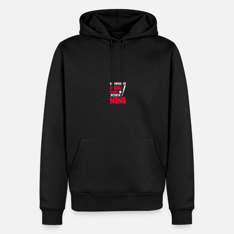 Teeball Tee Ball Tball Maman - Sweat à capuche Premium bio Homme - noir