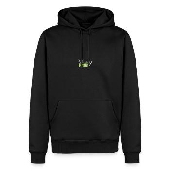 Baseball Mama - Männer Premium Bio Hoodie - Schwarz - Vorne - Nico (187cm)