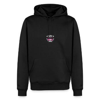 Baseball Mama - Männer Premium Bio Hoodie - Schwarz - Vorne - Nico (187cm)