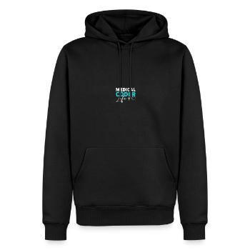 Medizinische Kodierung Medizinische Kodierer - Männer Premium Bio Hoodie - Schwarz - Vorne - Nico (187cm)