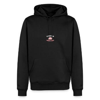 Blob-Fisch Blobfisch - Männer Premium Bio Hoodie - Schwarz - Vorne - Nico (187cm)